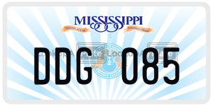 DDG085  license plate in MS