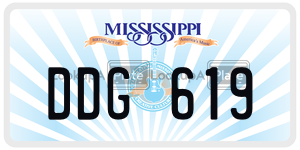 DDG619  license plate in MS