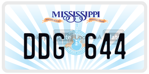 DDG644 license plate in Mississippi