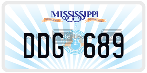 DDG689  license plate in MS