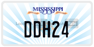 DDH24  license plate in MS