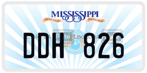 DDH826  license plate in MS