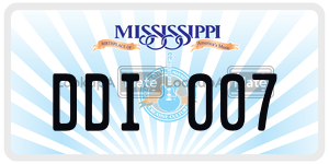 DDI007  license plate in MS