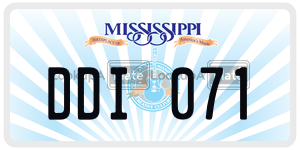 DDI071  license plate in MS
