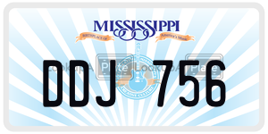 DDJ756  license plate in MS