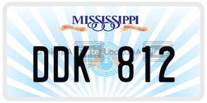 DDK812  license plate in MS