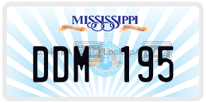 DDM195 license plate in Mississippi