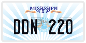 DDN220  license plate in MS