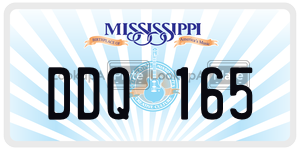 DDQ165  license plate in MS