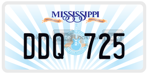 DDQ725  license plate in MS