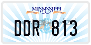 DDR813  license plate in MS