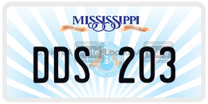 DDS203  license plate in MS