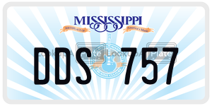 DDS757  license plate in MS