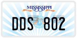 DDS802  license plate in MS
