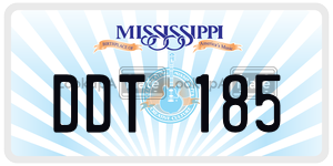 DDT185 license plate in Mississippi