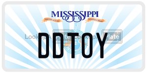 DDTOY  license plate in MS