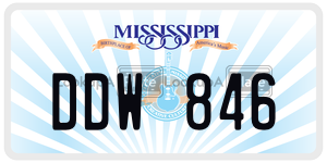 DDW846  license plate in MS