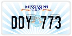 DDY773  license plate in MS