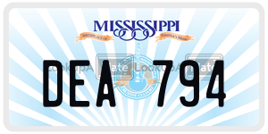 DEA794  license plate in MS