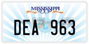 DEA963  license plate in MS