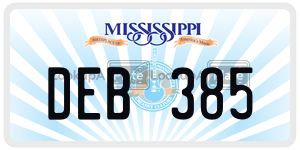 DEB385  license plate in MS
