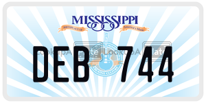 DEB744  license plate in MS