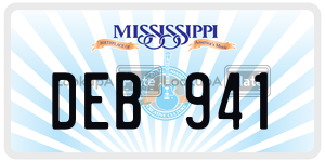 DEB941  license plate in MS