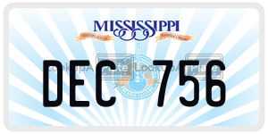 DEC756  license plate in MS