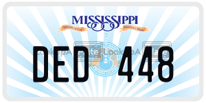 DED448  license plate in MS