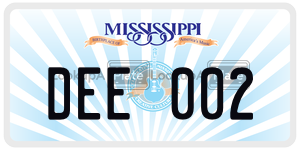 DEE002  license plate in MS