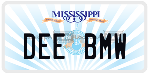 DEEBMW  license plate in MS