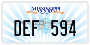 DEF594  license plate in MS