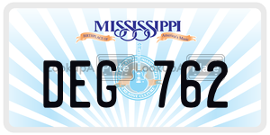DEG762  license plate in MS