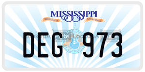 DEG973  license plate in MS