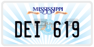 DEI619  license plate in MS