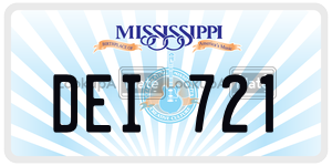 DEI721  license plate in MS