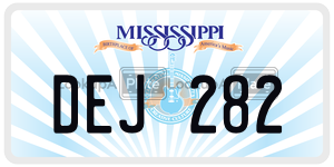 DEJ282 license plate in Mississippi