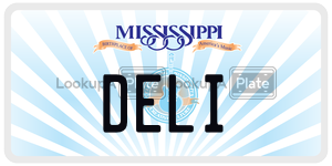DELI  license plate in MS