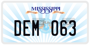 DEM063  license plate in MS