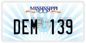 DEM139  license plate in MS