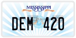 DEM420  license plate in MS