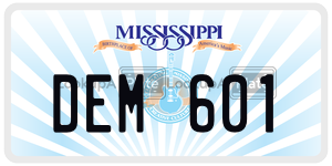 DEM601  license plate in MS