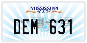 DEM631  license plate in MS