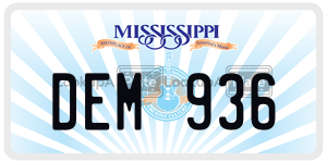 DEM936  license plate in MS