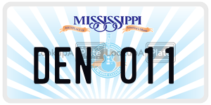 DEN011  license plate in MS