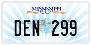 DEN299  license plate in MS