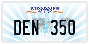DEN350  license plate in MS