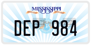 DEP984  license plate in MS