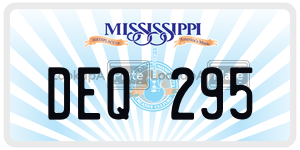 DEQ295  license plate in MS