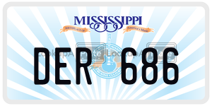 DER686  license plate in MS